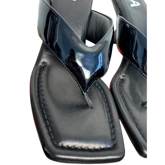 NWT Gia Borghini Gia 6 Leather Thong Sandal Kitten Heels - Picture 5 of 12